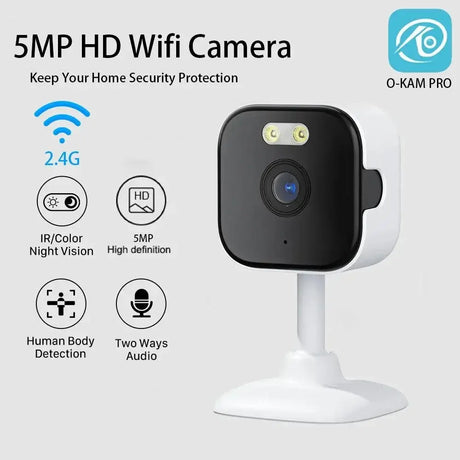 5MP HD WiFi Indoor Security Camera Featuring Night Vision and Two Way Audio - stepyours.com