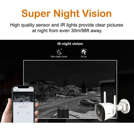 IMOU Outdoor Bullet 2C 5MP WiFi Camera Weatherproof AI Human Detection - stepyours.com
