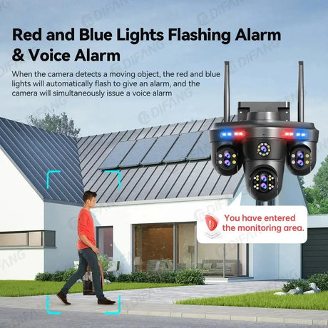 Difang 5MP WiFi IP Camera Outdoor PTZ 10x Zoom Auto Tracking CCTV - stepyours.com