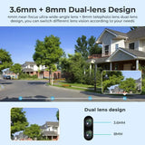 2.4G And 5G PTZ WiFi Camera Dual Lens For Home Security