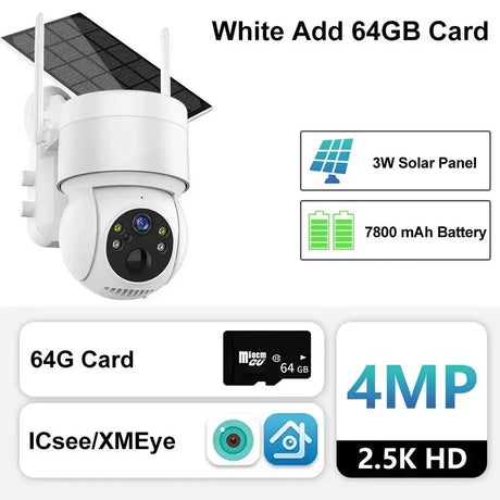 Solar Powered Outdoor Wireless Security Camera System