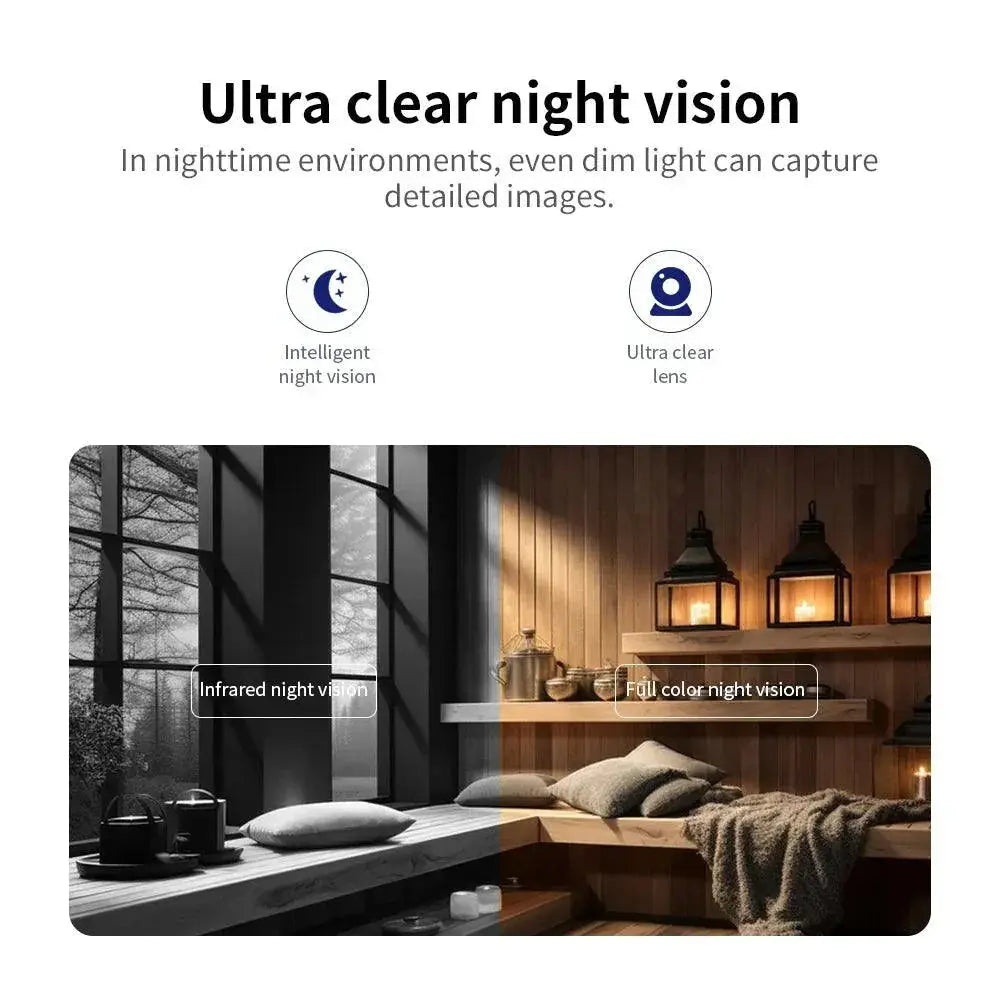 8MP WiFi Home Security Camera With Night Vision And Audio