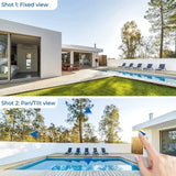 12MP 6K PTZ WiFi Camera with 8X Digital Zoom Outdoor Night Vision CCTV ICSEE - stepyours.com