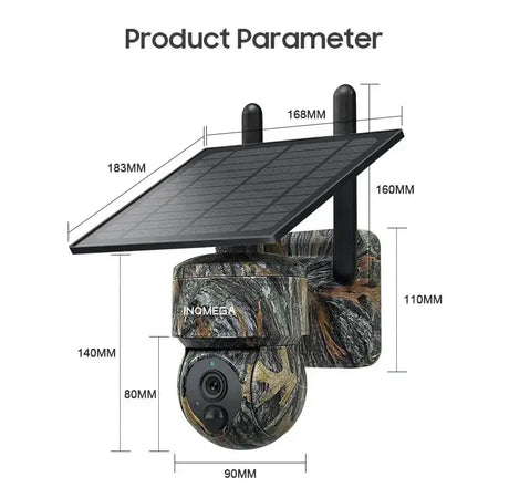 INQMEGA Solar 4G Outdoor Security Camera With Solar Panel