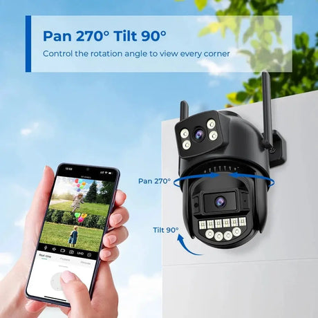 ANBIUX 8MP Dual Lens PTZ IP Camera with AI Humanoid Detection - stepyours.com