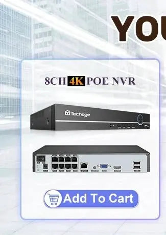 Techage AI PoE 4K Outdoor Security Camera With Two Way Audio For NVR - stepyours.com