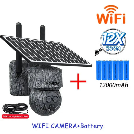 INQMEGA 8MP 4G SIM Card WiFi Solar Camera Outdoor Security