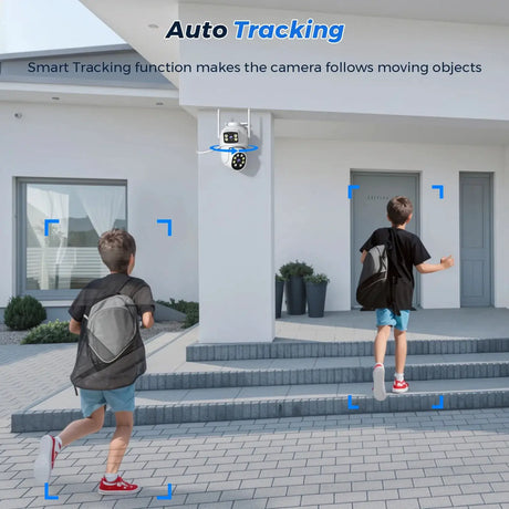 BESDER 10MP Dual - Lens Outdoor WiFi IP Camera - Auto - Tracking and Night Vision - stepyours.com