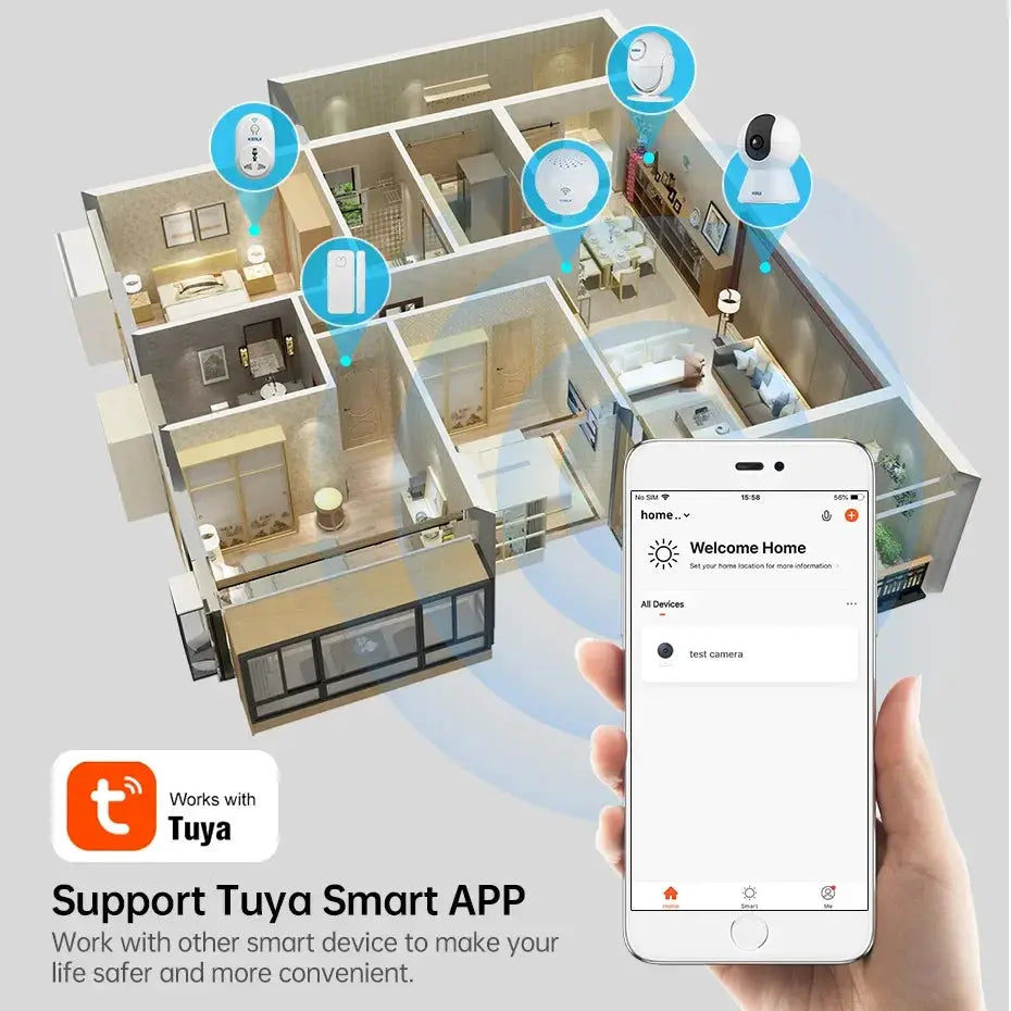 Kerui 5MP Tuya Smart Mini WiFi IP Camera Indoor Security - ESCAPION
