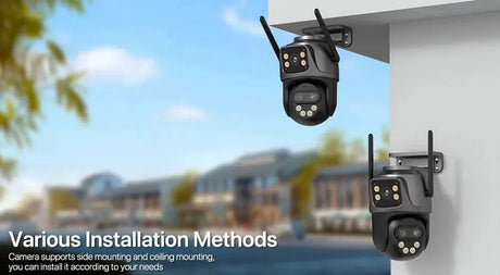 WONSDAR Outdoor WiFi IP Camera - 8x Zoom Triple Lens PTZ With Auto Tracking - stepyours.com