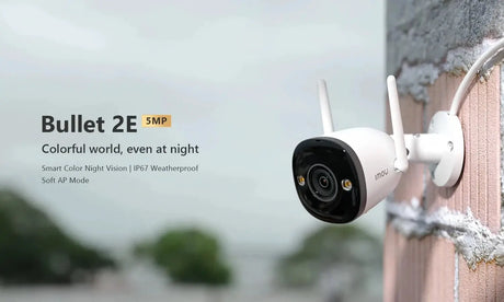 Imou Bullet 2E 5MP Color Night Vision Spotlight Outdoor Camera With Human Detect - stepyours.com