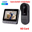 Wireless Wifi Doorbell Camera 1080P Video Intercom Doorbell Waterproof 4.3in IPS Screen Home Security Door Bell IR Night Vision by stepyours.com