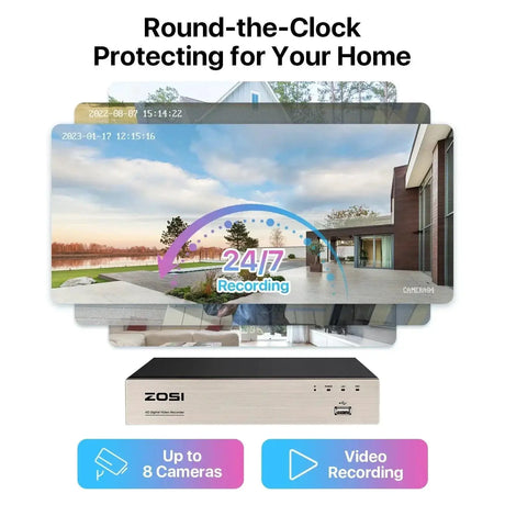 ZOSI Outdoor Surveillance Kit Crystal Clear Day Night Vision