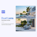 Outdoor Solar Dual Lens Security Camera 4K Resolution