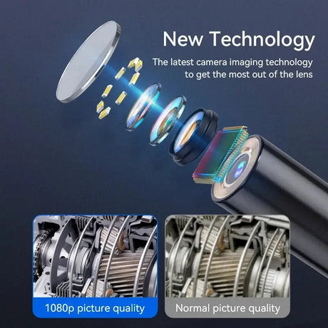 Industrial Endoscope Camera 2.4 Inch IPS LCD 1080P IP67 Waterproof Borescope - stepyours.com