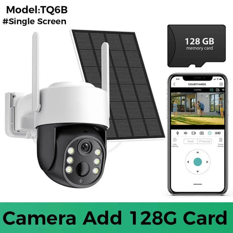 Solar WiFi Security Camera Outdoor Dual Lens 8MP 4K HD with Built - in Battery - stepyours.com