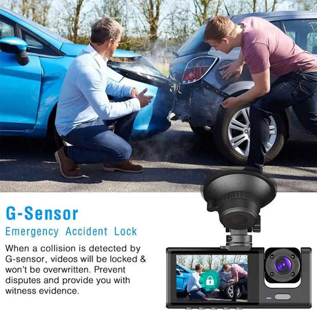 1080P Car Dash Cam 2 To 3 Camera Front And Rear Video Recorder Night Vision - stepyours.com