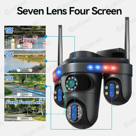 Difang 5MP WiFi IP Camera Outdoor PTZ 10x Zoom Auto Tracking CCTV - stepyours.com