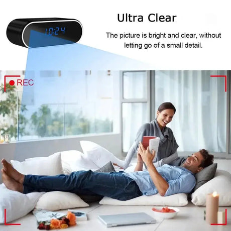 Mini Clock Camera For Home Security With Night Vision