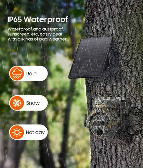 Shiwojia 12X Zoom 4K Solar Camera With Dual Lens 4G 360 Degree View - stepyours.com