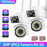 2.4G And 5G PTZ WiFi Camera Dual Lens For Home Security