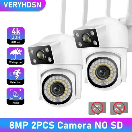 2.4G And 5G PTZ WiFi Camera Dual Lens For Home Security