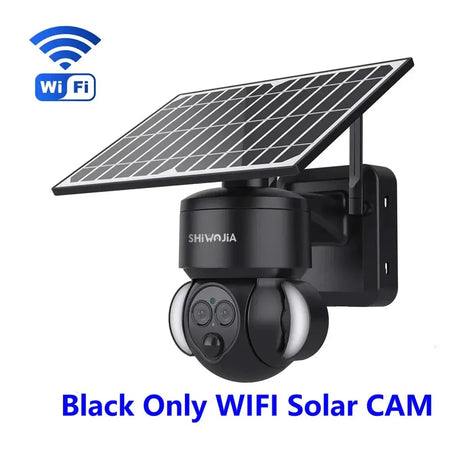 Shiwojia 6MP Solar Camera With 4G Sim Card Outdoor 12X Zoom