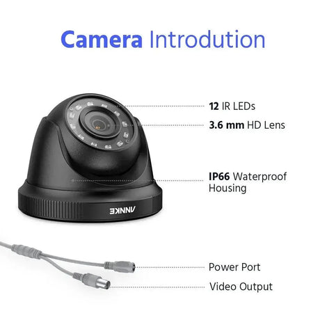 Annke 1080P HD TVI Outdoor Dome CCTV Surveillance Camera