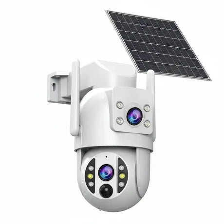 JOOAN Solar Wireless Outdoor Camera Dual Lens with 2 Way Audio CCTV - stepyours.com