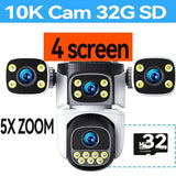 Outdoor WiFi PTZ CCTV Camera With 5X Zoom Four Lens Night Vision - stepyours.com