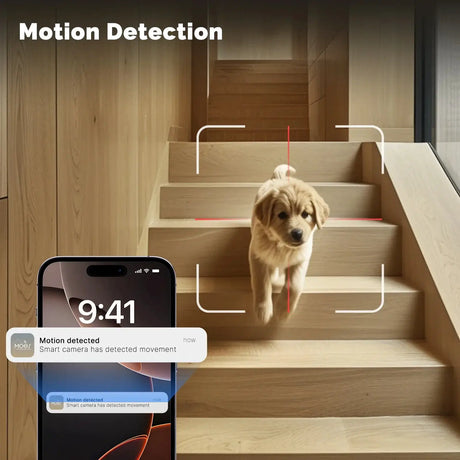 Moes Tuya WiFi 4MP Dual Lens Indoor Cam With Night Vision Motion Two Way Audio - stepyours.com