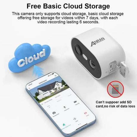 ANRAN C2 2K Battery Wireless Security Camera - 2.4G WiFi IP65 Weatherproof - stepyours.com
