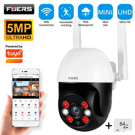 Fuers 8MP 4K IP Camera Outdoor Home Security Auto Tracking AI Human Detection WIFI CCTV Surveillance Camera Work With Tuya Smart by stepyours.com