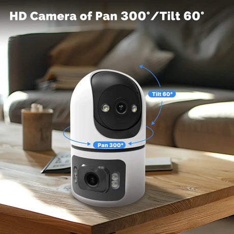 Moes Tuya WiFi 4MP Dual Lens Indoor Cam With Night Vision Motion Two Way Audio - stepyours.com