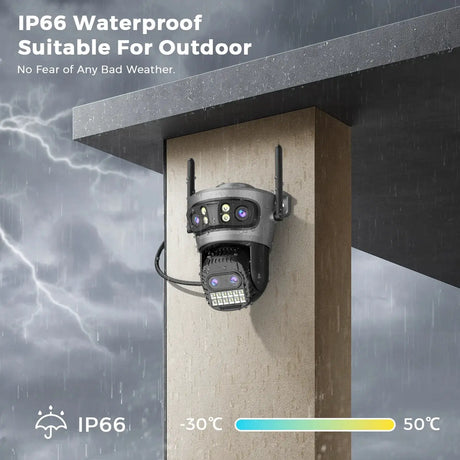 20MP Outdoors WiFi PTZ Security Camera - AI Human Detection and 10X Zoom Hooks by stepyours.com