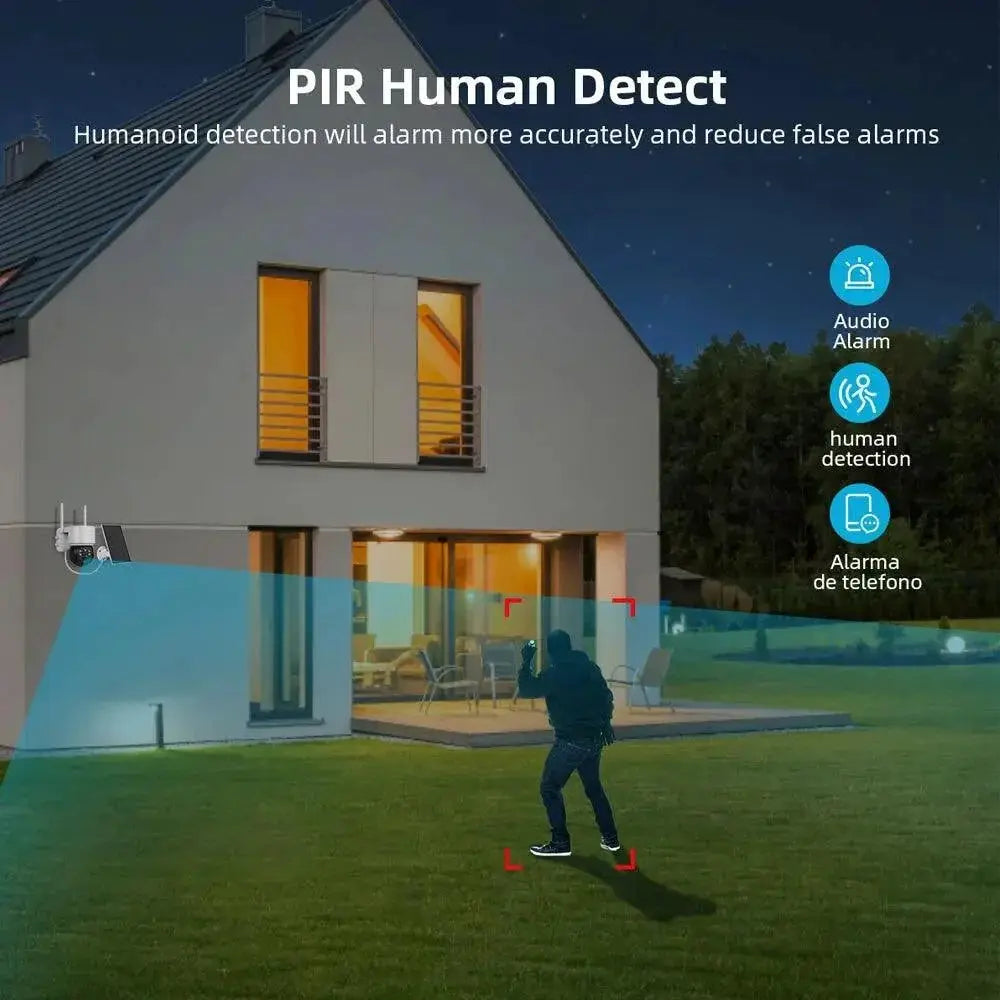 Solar Wireless Security Camera With Night Vision And PIR