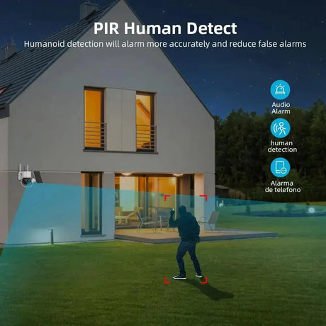 Solar Wireless Security Camera With Night Vision And PIR