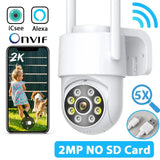 Hooked On 8MP 4K WiFi PTZ Camera Dual Lens Outdoor Security ICSEE App - stepyours.com