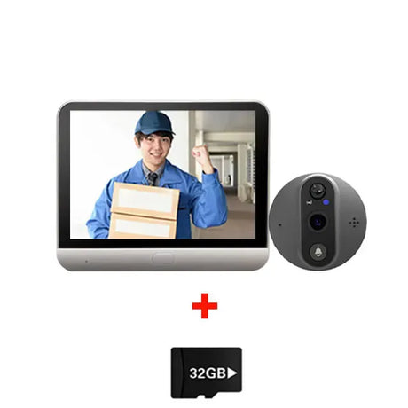 Yuezhe 3MP icam365 Peephole Doorbell Camera Wifi 4.3 Inch Digital Video Door Bell Security Smart Home Night PIR Wireless Bell by stepyours.com