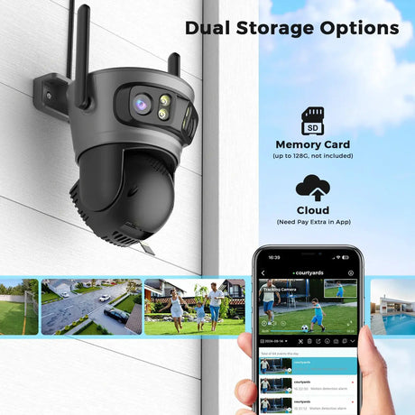 20MP Outdoors WiFi PTZ Security Camera - AI Human Detection and 10X Zoom Hooks by stepyours.com