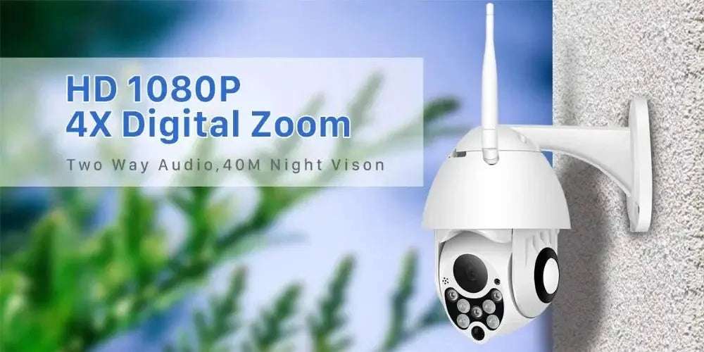 Abuntu YCC365 PTZ WiFi Outdoor Camera 1080P 4X Zoom With Smart Tracking - stepyours.com