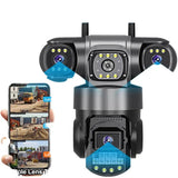 V380 Pro WiFi IP Camera Outdoor 12MP 6K Triple Lens Night Vision - Weatherproof by stepyours.com