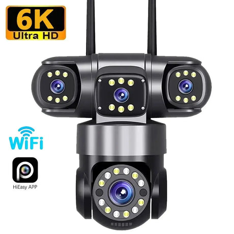 10K 20MP Outdoor WiFi Security Camera 360 Degree PTZ With 4 Lenses And 16X Zoom - stepyours.com
