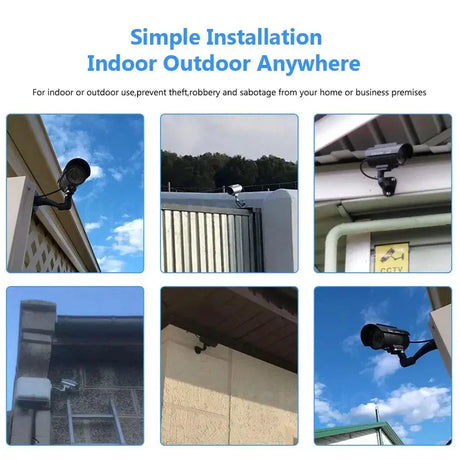 Solar Panel Dummy Camera With LED Flashing For Home Security