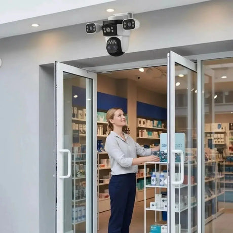 Smart Outdoor WiFi 6 Camera 20MP 10x Optical Zoom PTZ Auto Tracking Waterproof - stepyours.com