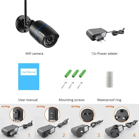 4MP Outdoor WiFi Bullet Security Camera - CamHi CamHipro Compatible Alerts - stepyours.com