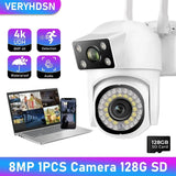 2.4G And 5G PTZ WiFi Camera Dual Lens For Home Security