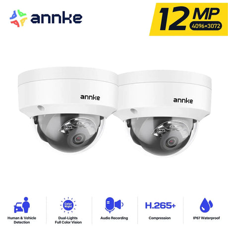 ANNKE 12MP Outdoor Dual Light PoE Security Camera IP67 Night Vision C1200 - stepyours.com