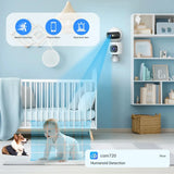 Lenovo 4K IP Camera - Dual Lens 5G WiFi Auto Tracking For Home Surveillance by stepyours.com