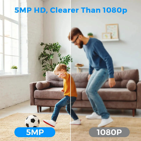 5MP HD WiFi Indoor Security Camera Featuring Night Vision and Two Way Audio - stepyours.com